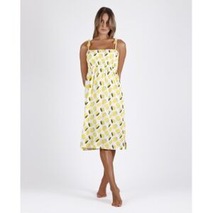 Admas pour femme. 19620-0-000709 Robe de plage jaune citron (M), Casuel, Coton, Beachwear, Sans manches / bretelles - Publicité