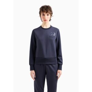 Giorgio Armani Exchange pour femme. 3DYM17YJEPZ1593 Sweat bleu violet (XS), Casuel, Polyamide, Manche longue, Marine - Publicité