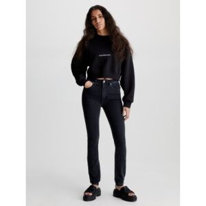 Calvin Klein Jeans pour femme. J20J221584 Jean High Rise Skinny noir (34/24), Casuel, Coton, Durable - Publicité