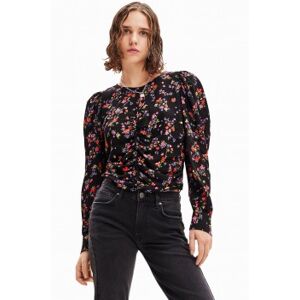 Desigual pour femme. 23WWBW36 Chemisier Peter noir (XS), Casuel, Coton, Floral, Manche longue - Publicité