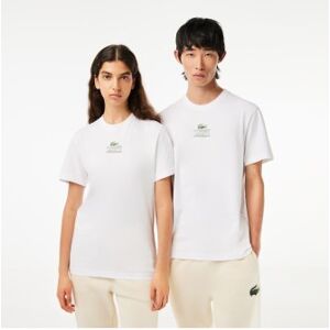 Lacoste unisex. TH1147_001 T-shirt à imprimé iconique blanc (XL), Casuel, Coton, Manche courte - Publicité