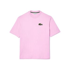 Lacoste unisex. TH0062_IXV T-shirt ample rose (S), Casuel, Coton, Manche courte - Publicité