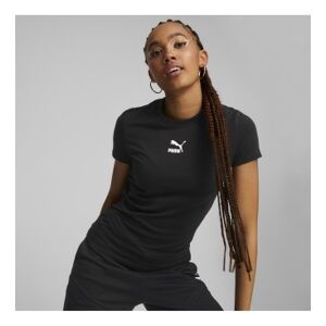 Puma pour femme. 53561001 T-shirt Classics Slim noir (M), Casuel, Coton, Manche courte - Publicité