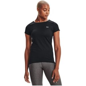 Under Armour pour femme. 1328964 HeatGear Armour Short Sleeve T-Shirt Black (XL), Noir, Casuel, Sport, Multisport, Polyester, Manche courte - Publicité