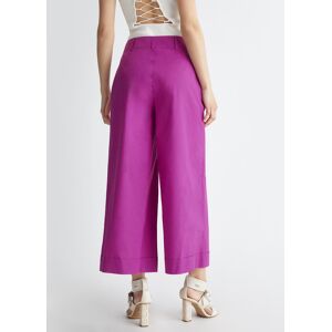 Pantalon Cropped En Popeline Violet 44 female