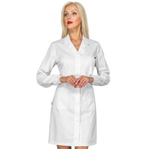 ISACCO Blouse blanche avec elastique pour infirmiere Singapour a manche longue 65% polyester / 35% coton