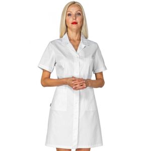 ISACCO Blouse blanche pour infirmière Singapour à manche courte 65% polyester / 35% coton