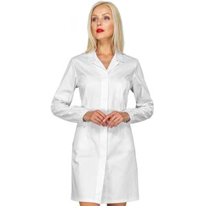 ISACCO Blouse blanche avec élastique pour infirmière Singapour à manche longue 3 poches