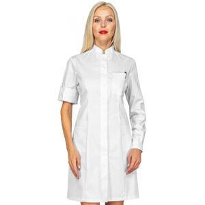 ISACCO Blouse blanche Venezia avec col mao 65% polyester / 35% coton