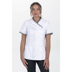 DYNEKE Tunique pharmacies femme avec col et manches brillants gris vif