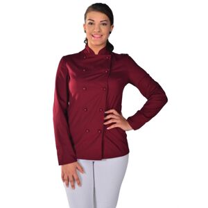 ISACCO Veste de cuisine Femme Bordeaux