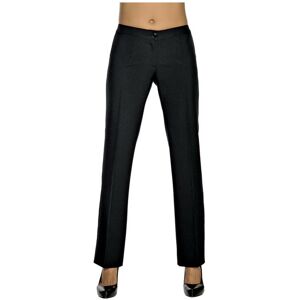 ISACCO Pantalon Femme Noir Mi-Saison Coupe Droite