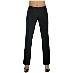 ISACCO Pantalon Femme Noir Coupe Droite