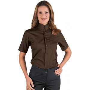 ISACCO Chemise Unisexe Dublino Manches Courtes Marron Cacao