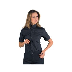 ISACCO Chemise Unisexe Dublino Manches Courtes Noir