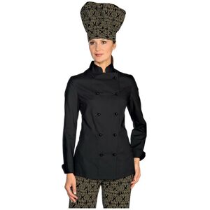 ISACCO Veste de Cuisine Femme Ultra Légère Noir