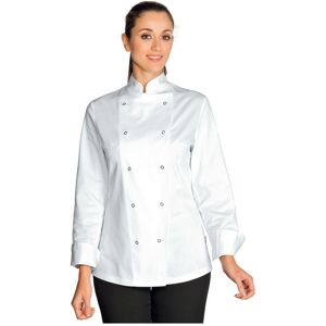 ISACCO Veste de Cuisine Femme Esmeralda Blanc 100% Coton