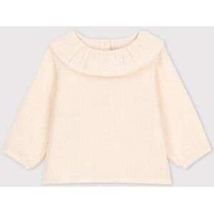 ESSENTIELS Blouse manches longues bebe en gaze de coton Écru Avalanche 36M