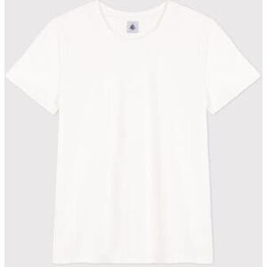 Petit Bateau Tee-shirt LE DROIT col rond en coton Femme Blanc Ecume M