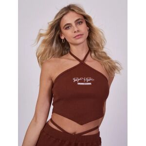 Project X Paris Crop top dos nu - Couleur - Marron, Taille - L - Publicité