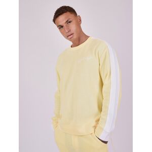 Project X Paris Sweat col rond en maille avec bande sur le côté - Couleur - Jaune, Taille - XL - Publicité