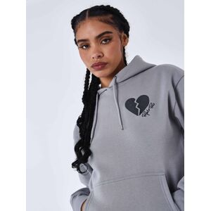 Project X Paris Sweat à Capuche Cœur brisé - Couleur - Gris clair, Taille - XS