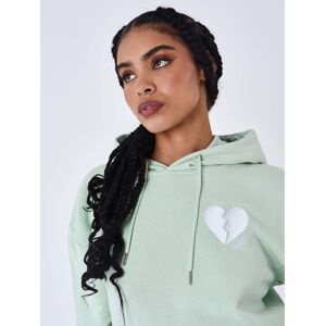 Project X Paris Sweat à Capuche Cœur brisé - Couleur - Vert d'eau, Taille - L