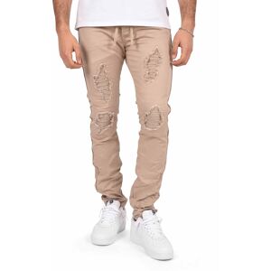 Project X Paris Jeans slim ceinture a lacet doublure biker - Couleur - Beige, Taille - 36