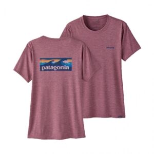 PATAGONIA T-shirt cap cool daily graphic femme rose - Taille : S - Couleur : BSMX - Publicité