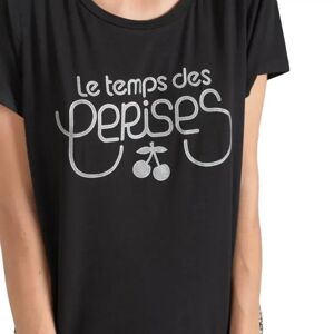 T shirt Le Temps Des Cerises Domi Femme Noir Noir XS Synthétique - Publicité
