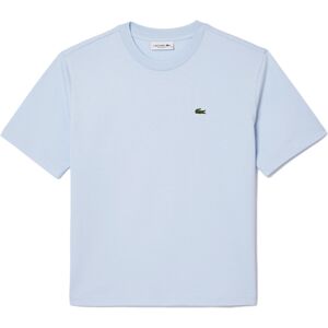 T shirt Lacoste Crocodile Femme Bleu Bleu 34 Coton - Publicité