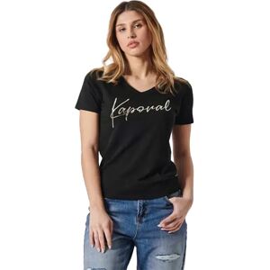 T shirt Kaporal Fran Femme Noir Noir S Coton - Publicité