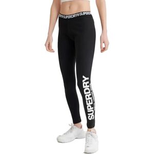 Legging Superdry Logo elastic Femme Noir Noir S Coton - Publicité