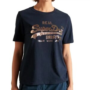 T shirt Superdry Vintage Logo Boho Femme Bleu Bleu S Coton - Publicité