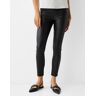 Bershka Pantalon Skinny Enduit Femme 38 Noir