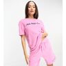 Collaboration exclusive Polo Ralph Lauren x ASOS - T-shirt en tissu Ã©ponge avec inscription logo sur le devant - Rose Rose L female