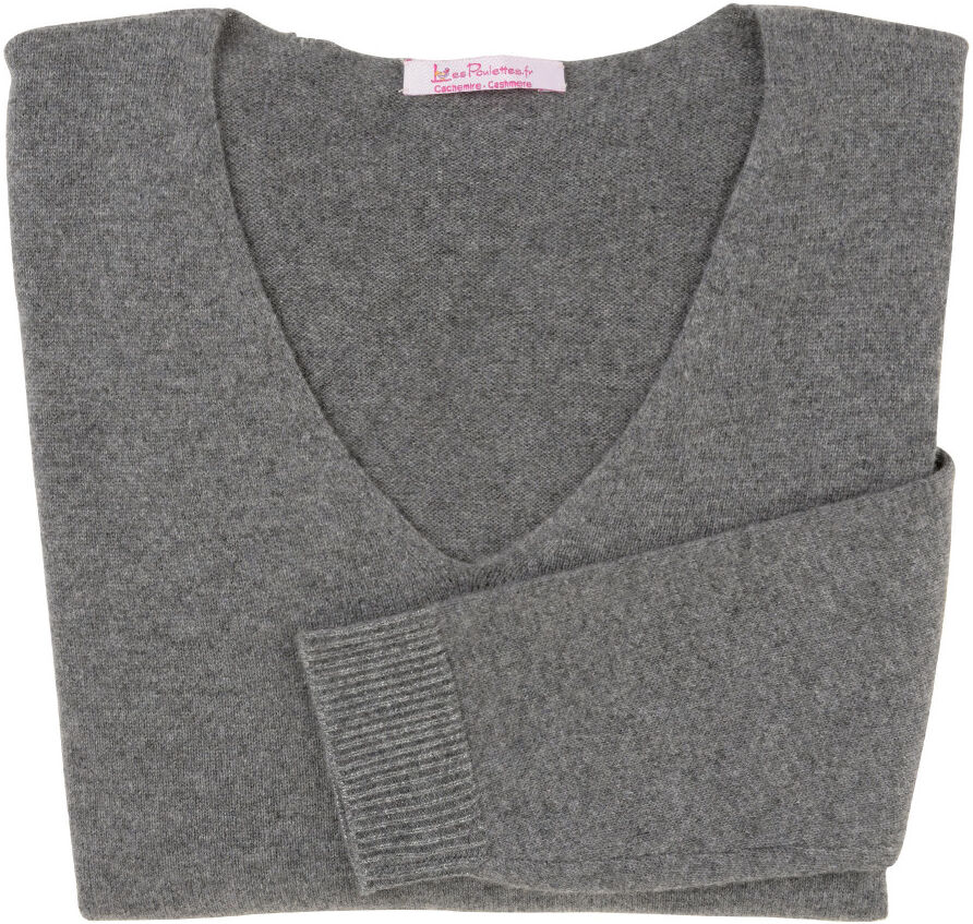 LES POULETTES BIJOUX Pull Femme 100% Cachemire Oversize Gris Anthracite