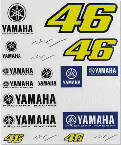 VR46 Yamaha lot de 18 autocollants