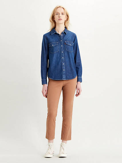 Levi's Essential Western Shirt - Femme - Indigo fonc / Air Space