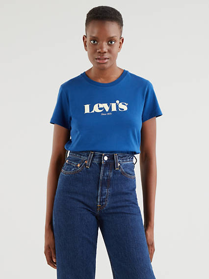 Levi's The Perfect Tee - Femme - Bleu / Estate Blue