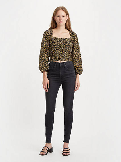 Levi's Mile High Super Skinny Jeans - Femme - Noir / Black Ground