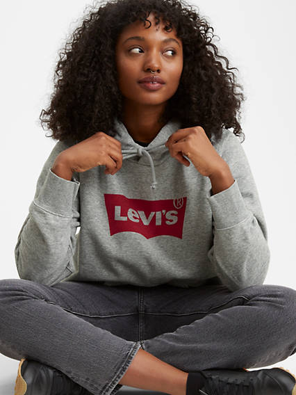 Levi's Sport Graphic Hoodie - Femme - Gris / Housemarked Grey