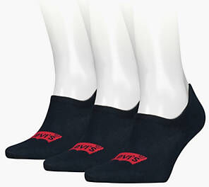 Levi's High Rise Batwing Socks 3 Pack - Unisex - Bleu / Navy