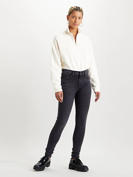 Levi's 720 High Rise Super Skinny Jeans - Femme - Noir / Smoked Out