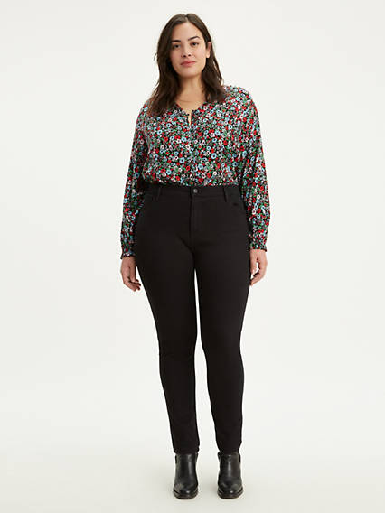 Levi's 721 High Rise Skinny Jeans (Plus) - Femme - Noir / Long Shot