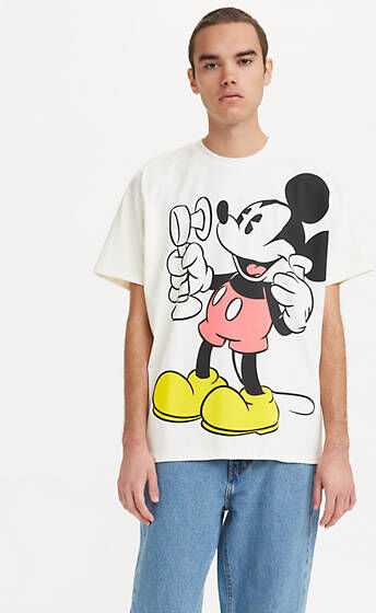 Levi's Levis X Disney Unisex Mickey Tee - Unisex - Blanc / Marshmallow