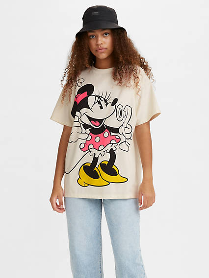 Levi's Levis X Disney Unisex Minnie Tee - Unisex - Blanc / Marshmallow