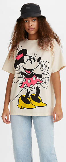 Levi's Levis X Disney Unisex Minnie Tee - Unisex - Blanc / Marshmallow