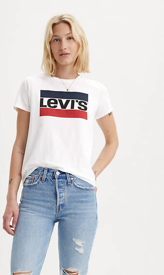 Levi's The Perfect Graphic Tee - Femme - Blanc / White