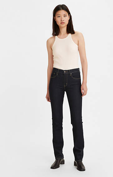 Levi's 724 High Rise Straight Jeans - Femme - Indigo fonc / To The Nine